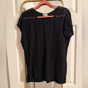 Wet Seal Black Crochet Blouse
